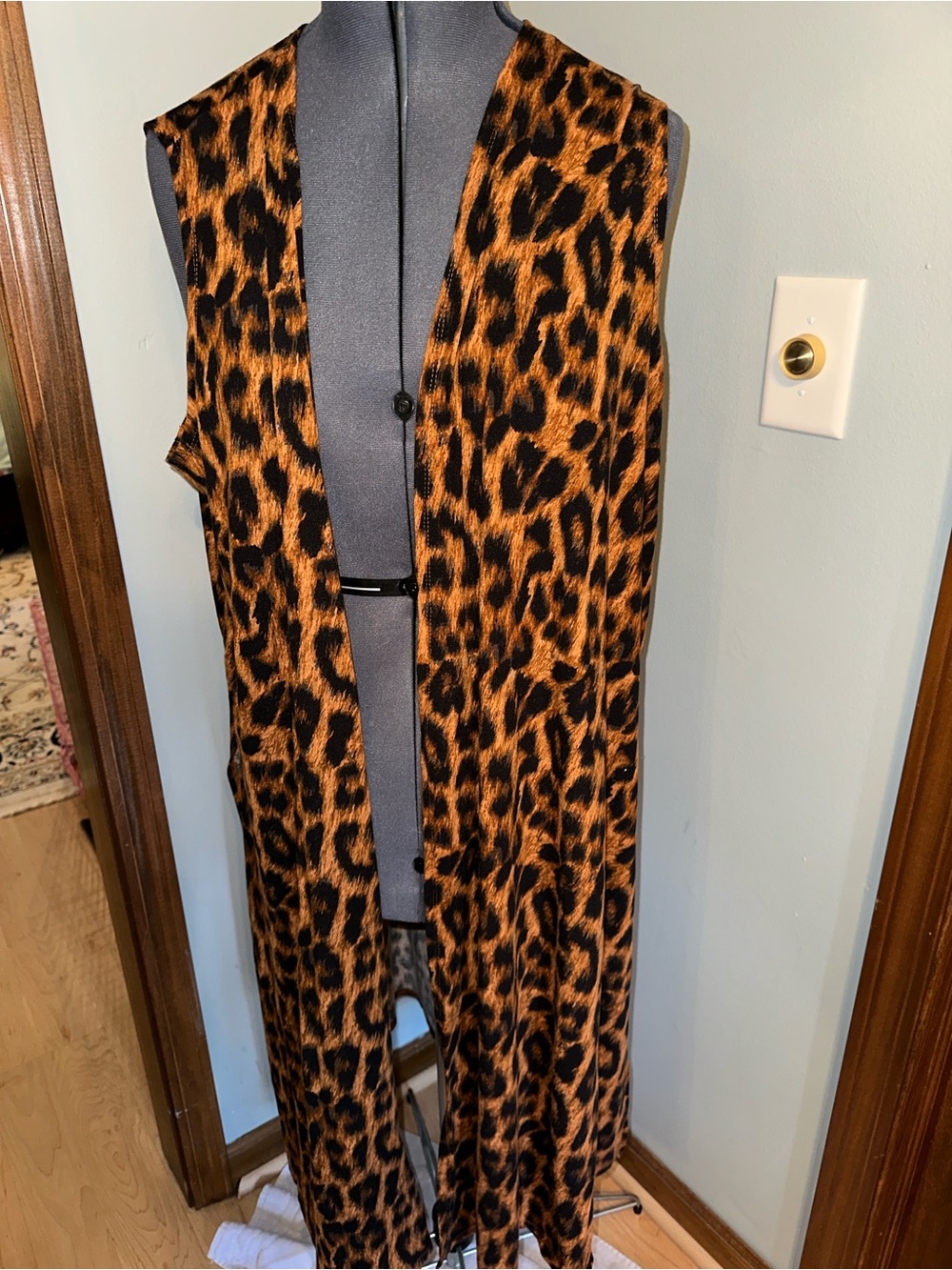 LuLaRoe Joy Brown and Black Animal Vest